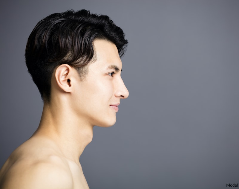 male model faces profile
